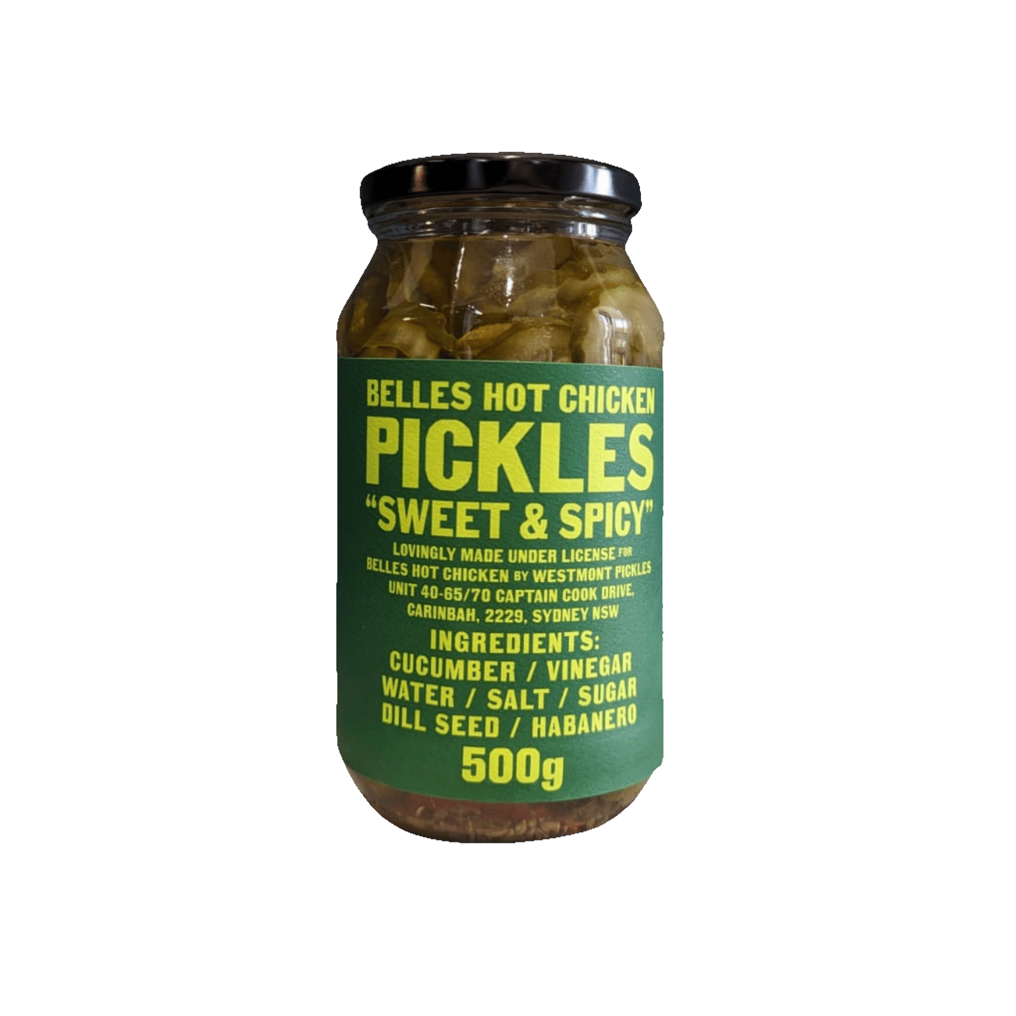 Belles Sweet & Spicy Pickles 500g